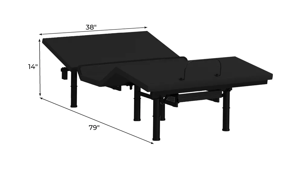 Reverie 5M Adjustable Base Dimensions