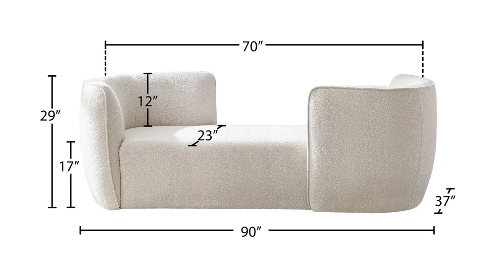 Hilton Fabric Chaise Dimensions