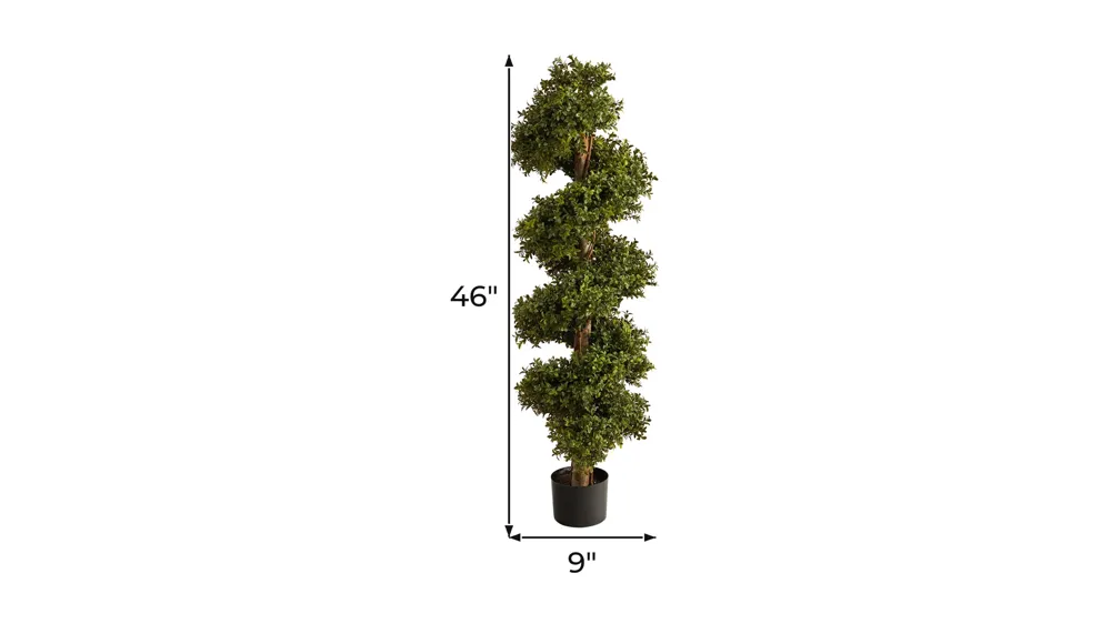 46in. Boxwood Spiral Topiary Artificial Tree Dimensions