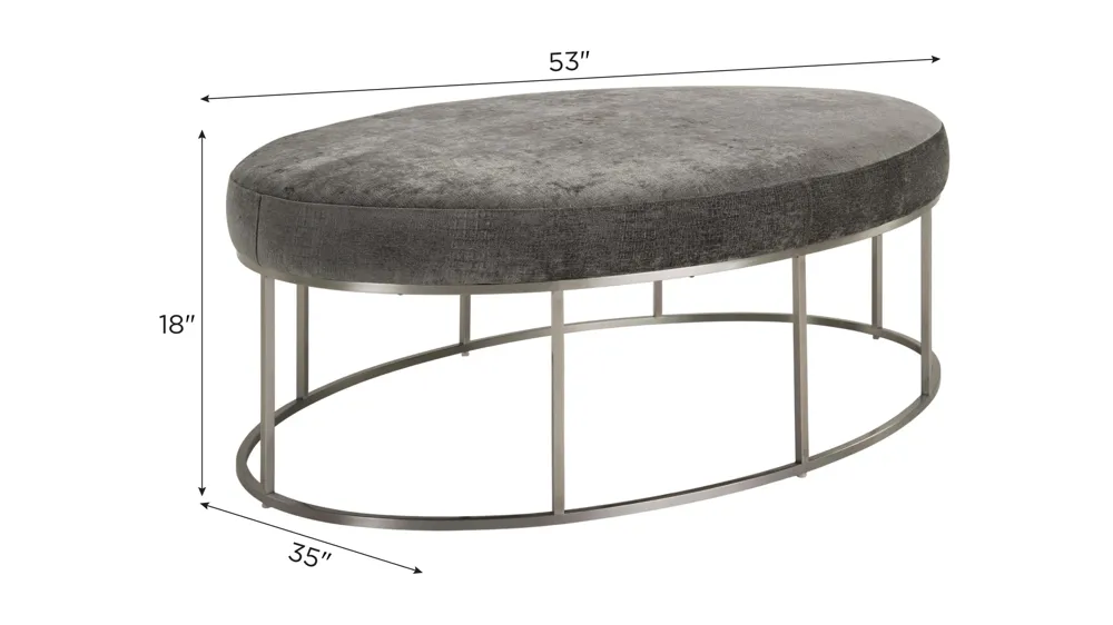 Celia Oval Cocktail Ottoman Dimensions