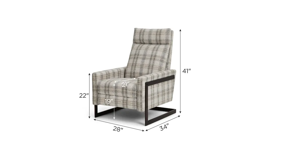 Isla Extra Tall Reinvented Manual Recliner Dimensions