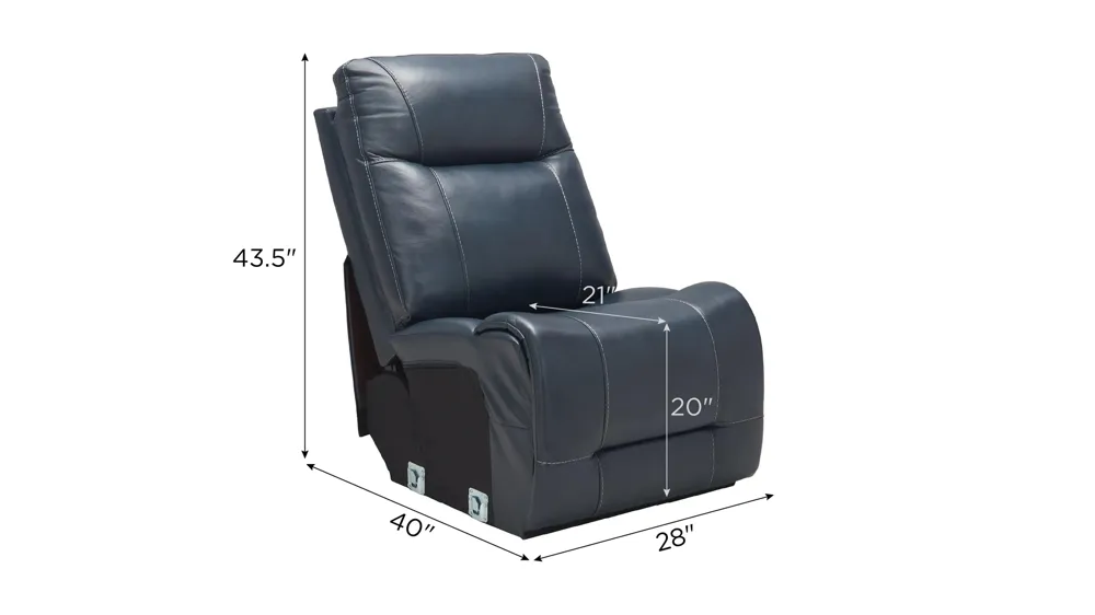 Barnett Triple Power Armless Recliner Dimensions