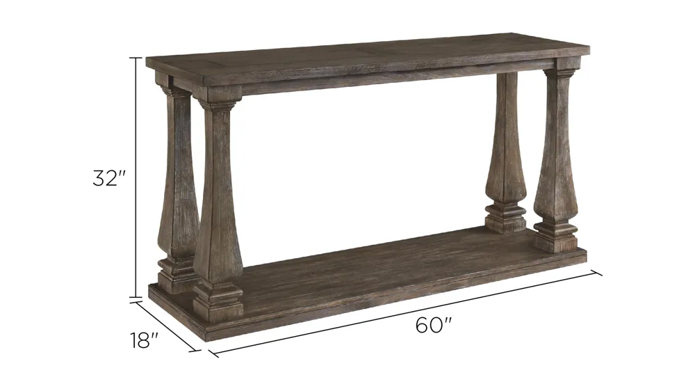 Johnelle Casual Sofa Table Dimensions