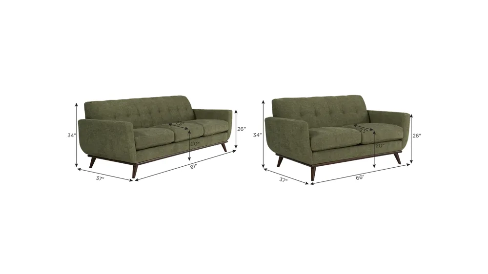 Milo Living Room Set Dimensions