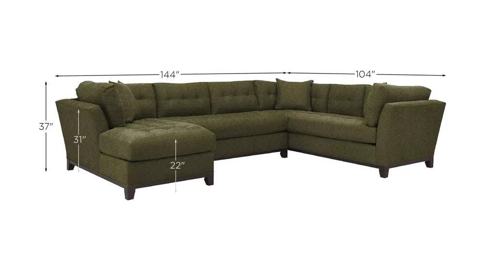 Cityscape 3-pc. Sectional Dimensions