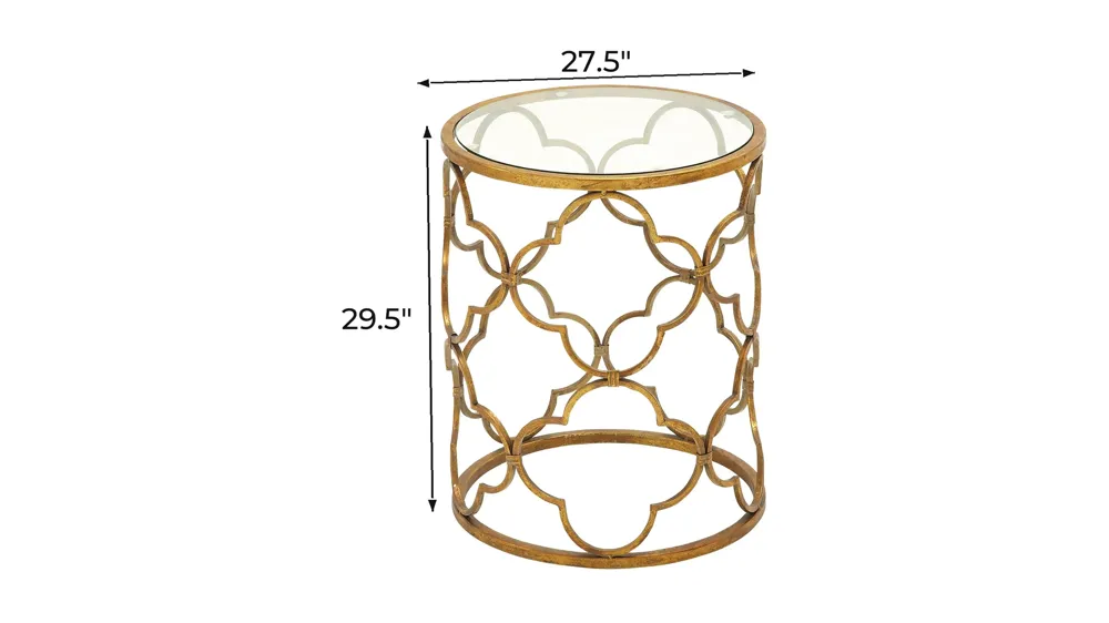Ivy Collection Basket Accent Table Dimensions