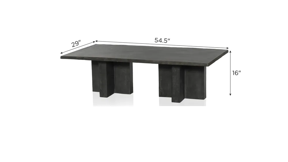Terrell Outdoor Coffee Table Dimensions