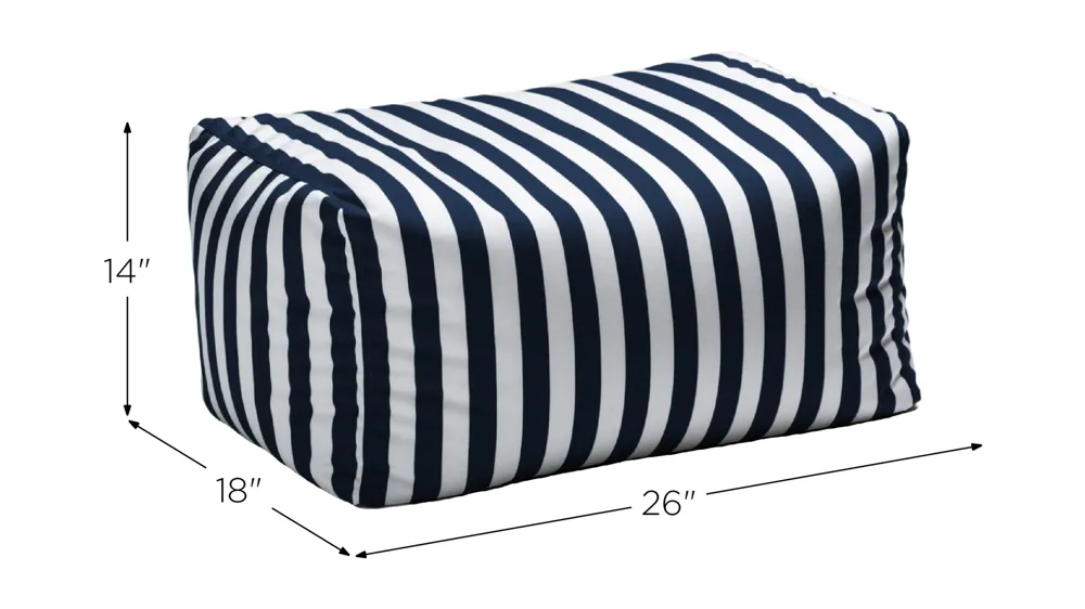 Lamont Outdoor Bean Bag Ottoman Dimensions