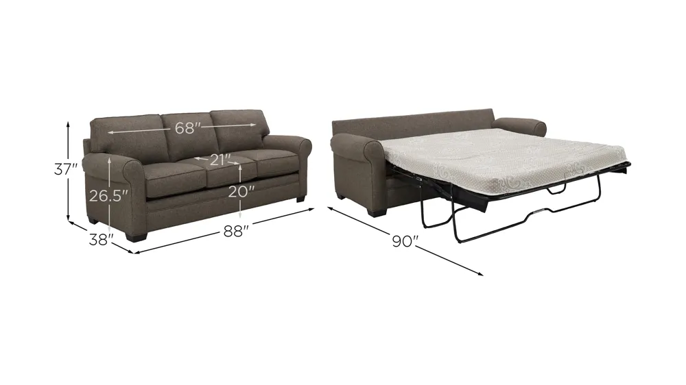 Wellsley Queen Sleeper Sofa Dimensions