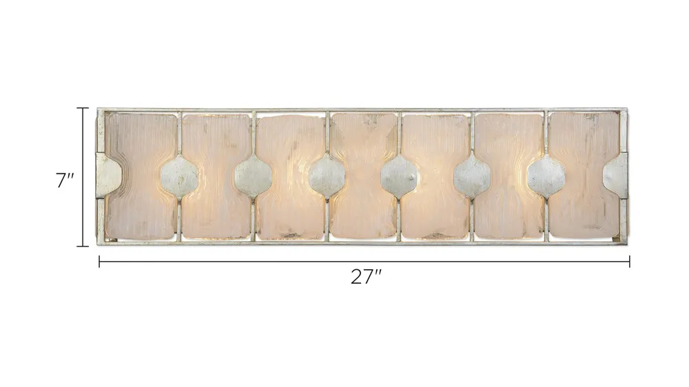 Rene Swirl Glass Vanity Light Dimensions