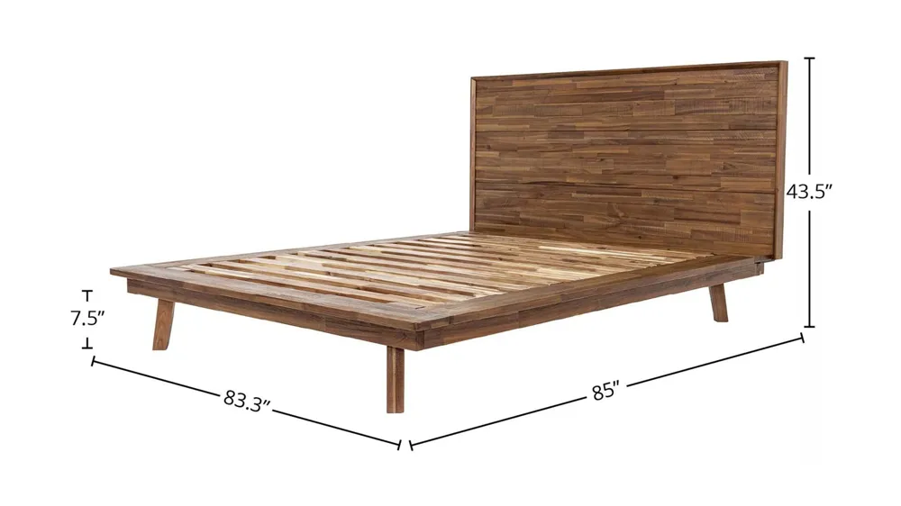Gia King Bed - Warm Pecan Dimensions