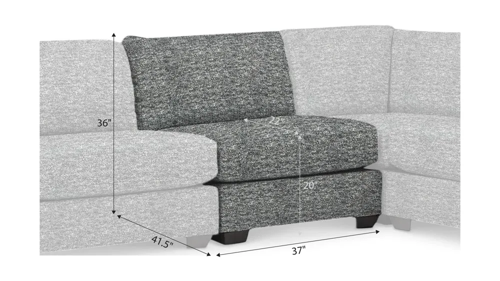Thatcher Armless Chair Dimensions