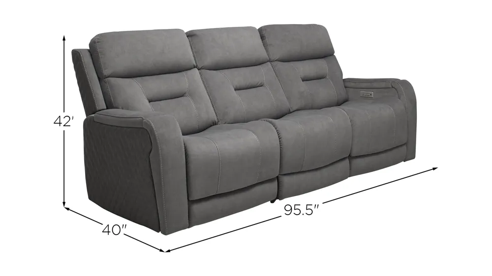 Irving 3-pc. Triple Power Sofa Dimensions