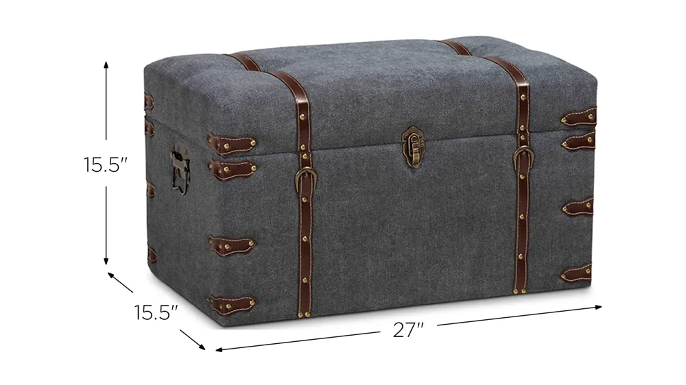 Palma Storage Trunk Ottoman Dimensions