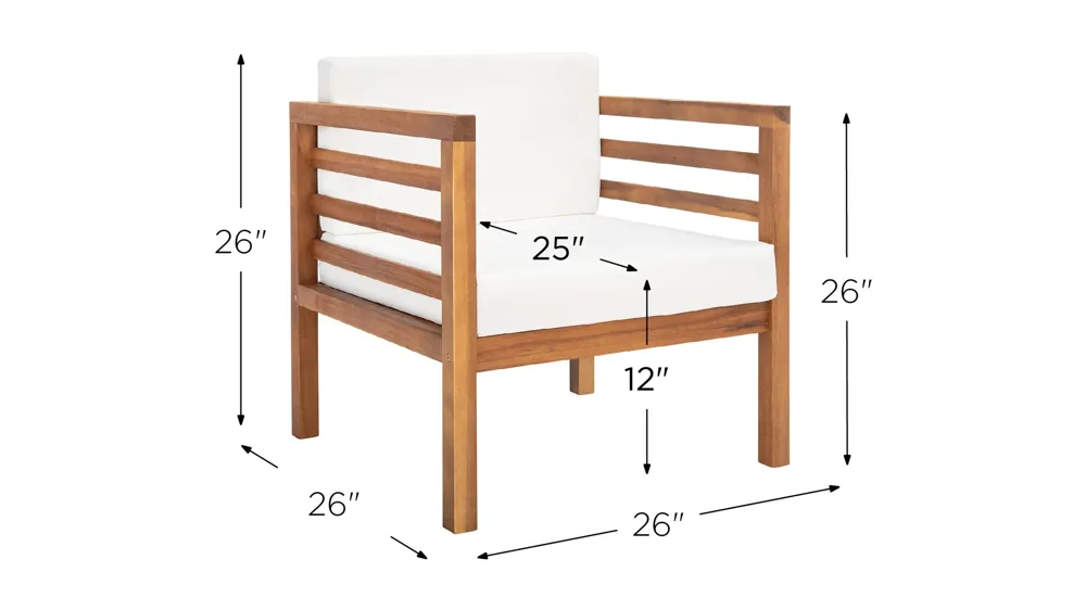 Elia Outdoor Armchair Dimensions
