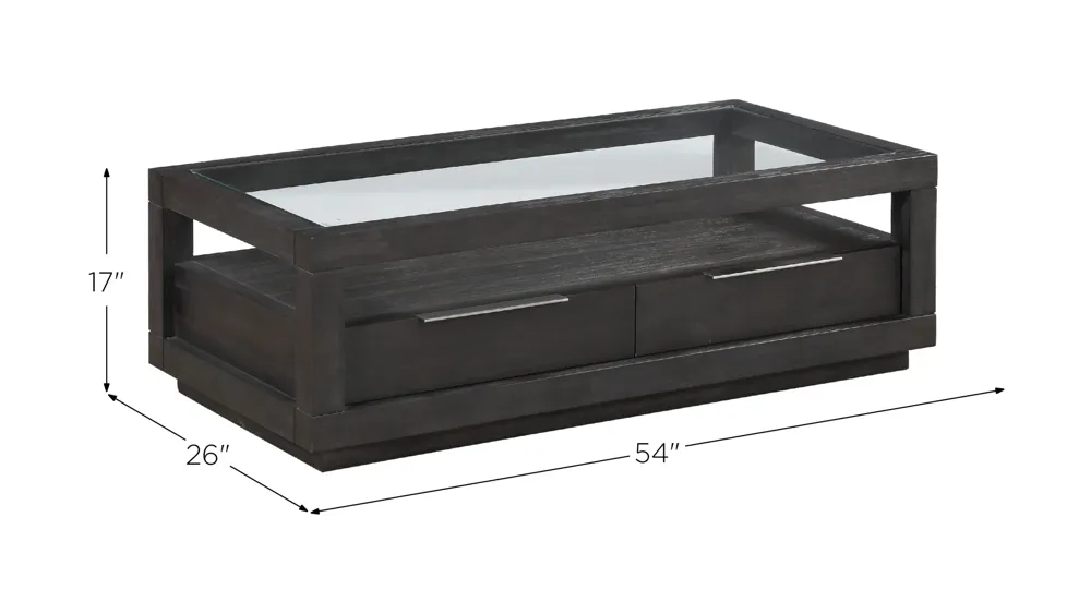 Oxford Two Drawer Rectangular Coffee Table Dimensions