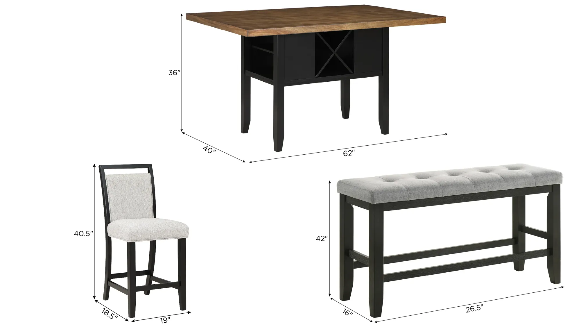 Dary 6-pc. Counter Height Dining