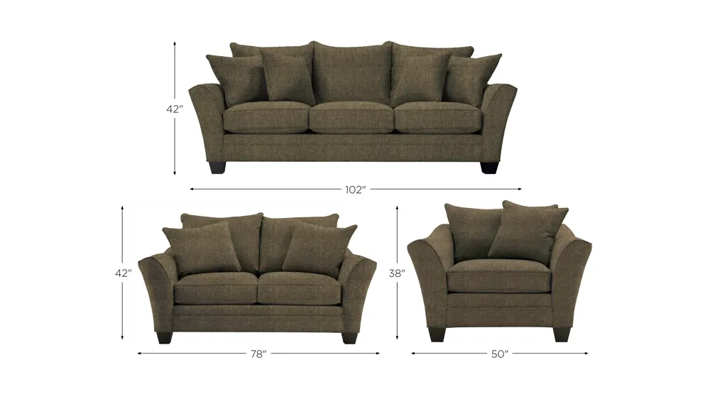 Briarwood Living Room Set Dimensions