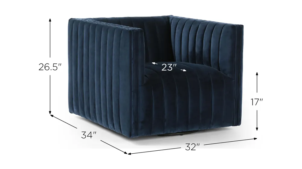 Augustine Swivel Chair Dimensions