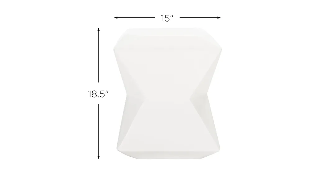 Lodi Outdoor Concrete Accent Stool Dimensions