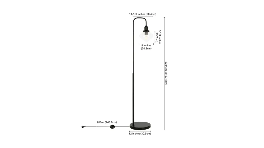 Lauren Arc Floor Lamp Dimensions
