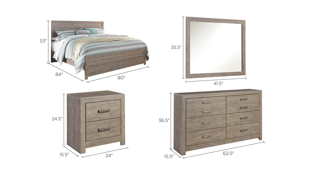 Culverbach 4-pc. Bedroom Dimensions