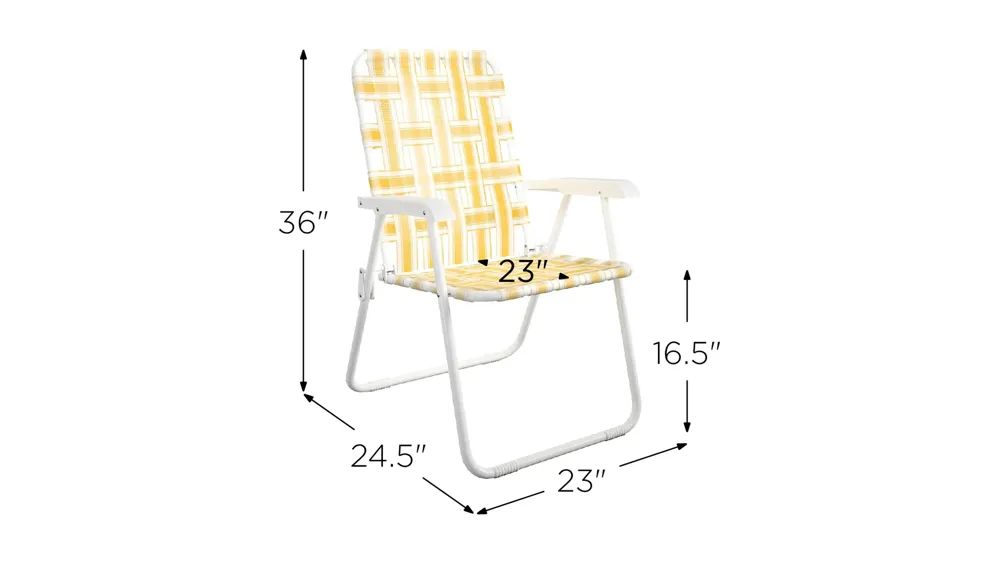 Novogratz Poolside Gossip Outdoor Priscilla Folding Chairs - Set of 2 Dimensions