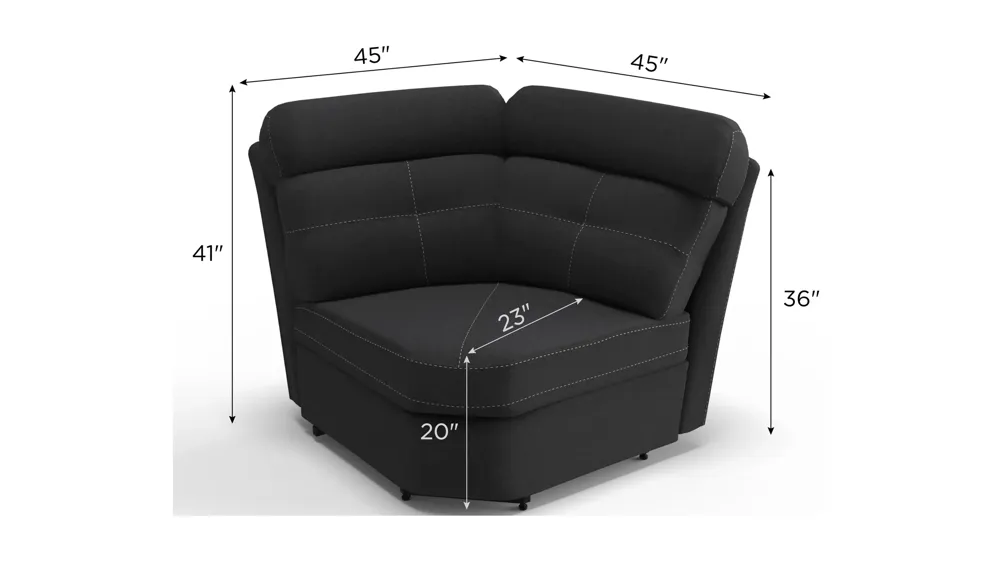 Lugano Microfiber Wedge Dimensions