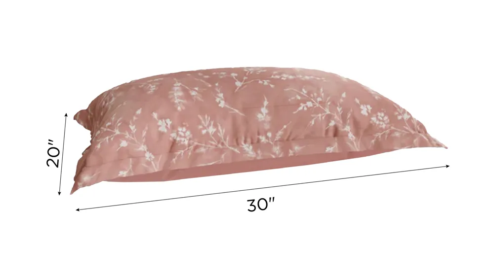 PureCare Floral Press Pillow Sham Set Dimensions
