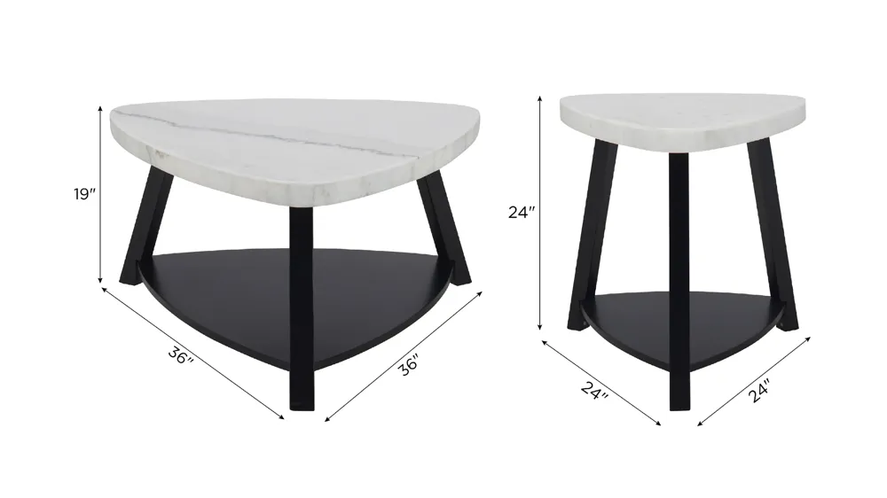 Fender 3-pc. Occasional Table Set Dimensions