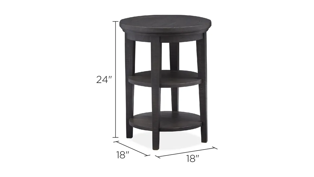 Westley Falls Round Accent Table Dimensions