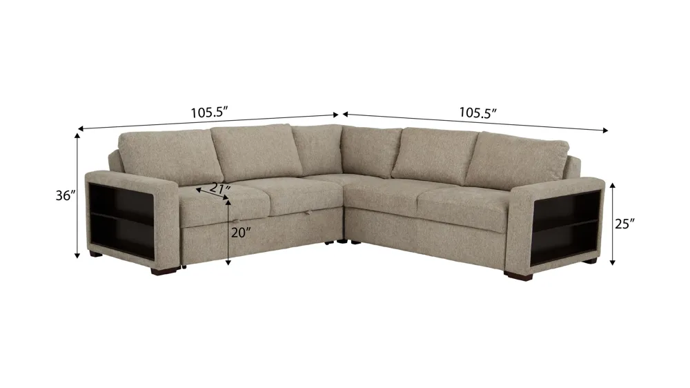Juniper 4-pc. Sectional Dimensions
