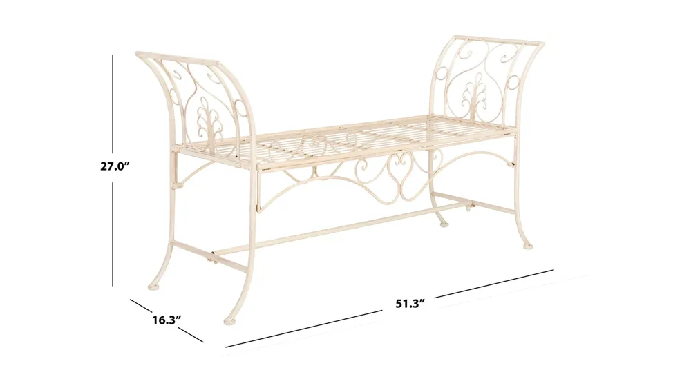 Aliyah Outdoor Garden Bench Dimensions