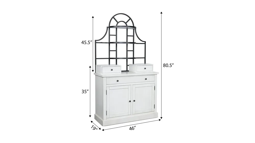 Lockwood 2-pc. Baker's Rack Dimensions