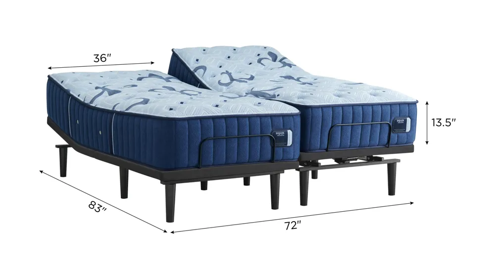 Stearns & Foster Estate Medium Split Cal King Mattress Set Dimensions