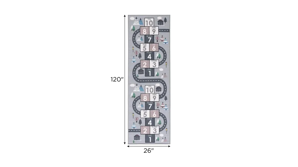 Delhi Kids' Playhouse Rug Dimensions