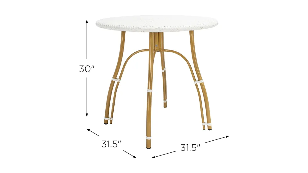 Hikaru Outdoor Rattan Bistro Table Dimensions