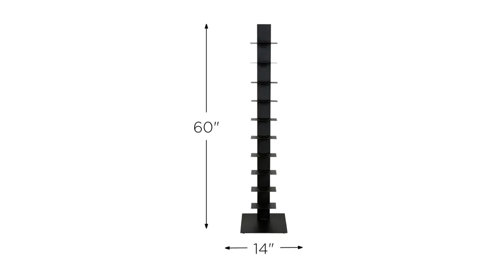 Sapiens 60" Bookcase Tower Dimensions