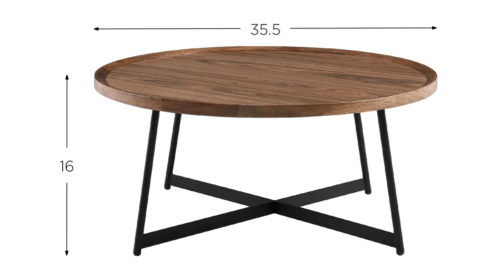 Niklaus 35" Round Coffee Table Dimensions