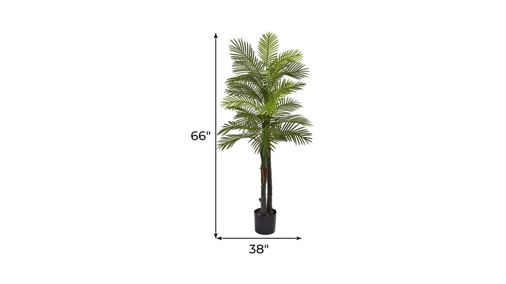 Double Robellini Palm Artificial Tree (Indoor/Outdoor) Dimensions