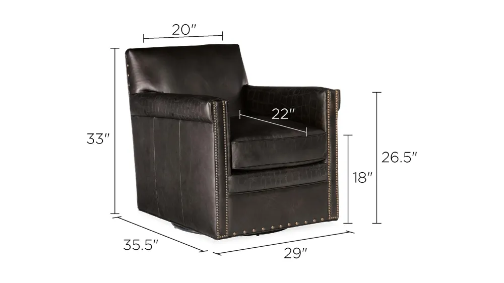 Potter Swivel Club Chair Dimensions