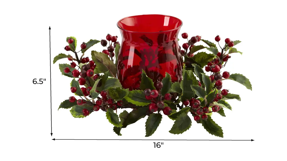 Holly Berry Candelabrum Dimensions