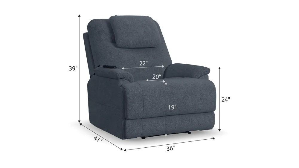 Zecliner Triple Power Recliner Dimensions