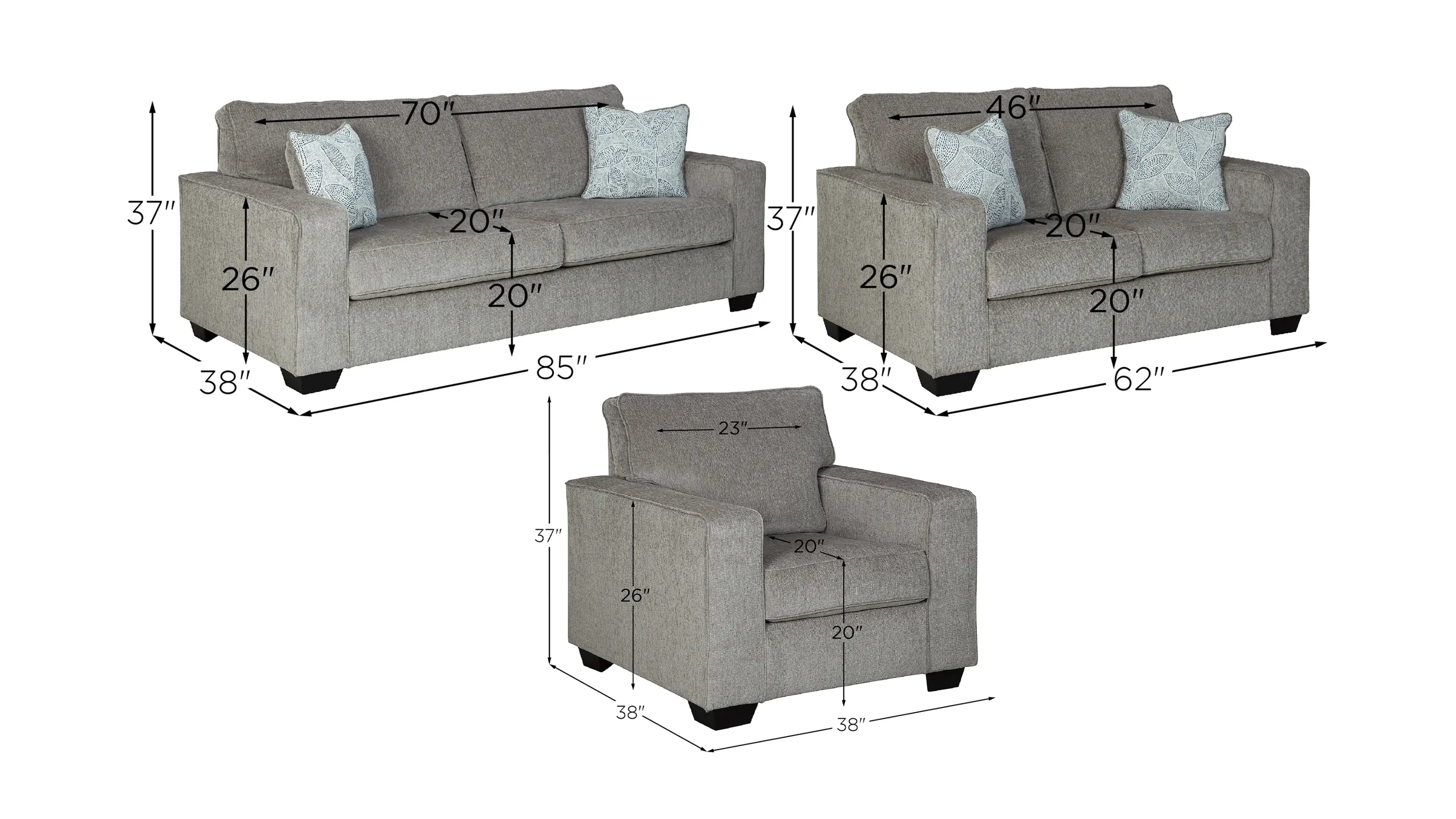 YOSA ・ ルルオン テラウエア LLサイズ 上下セット Adelson Living Room Set | Raymour & Flanigan