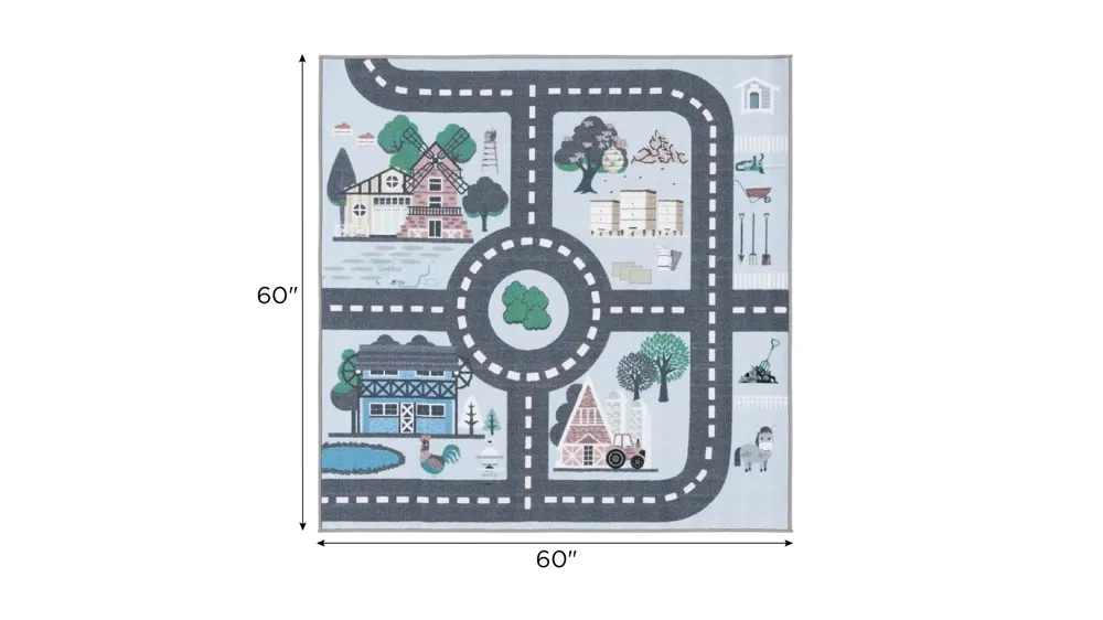 Masonville Kids' Playhouse Rug Dimensions