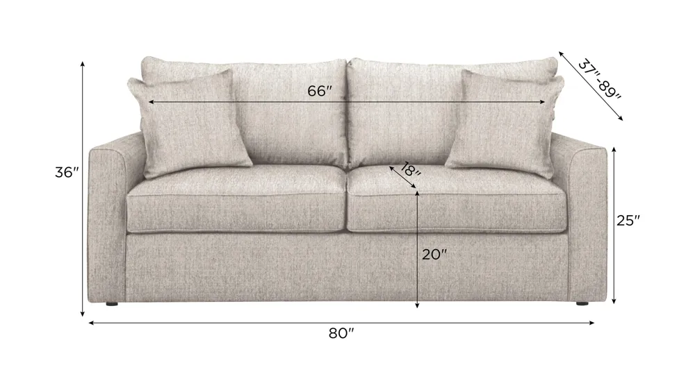 Trayce Chenille Queen Sleeper Sofa Dimensions