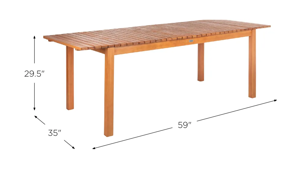 Sarita Outdoor Expandable Dining Table Dimensions