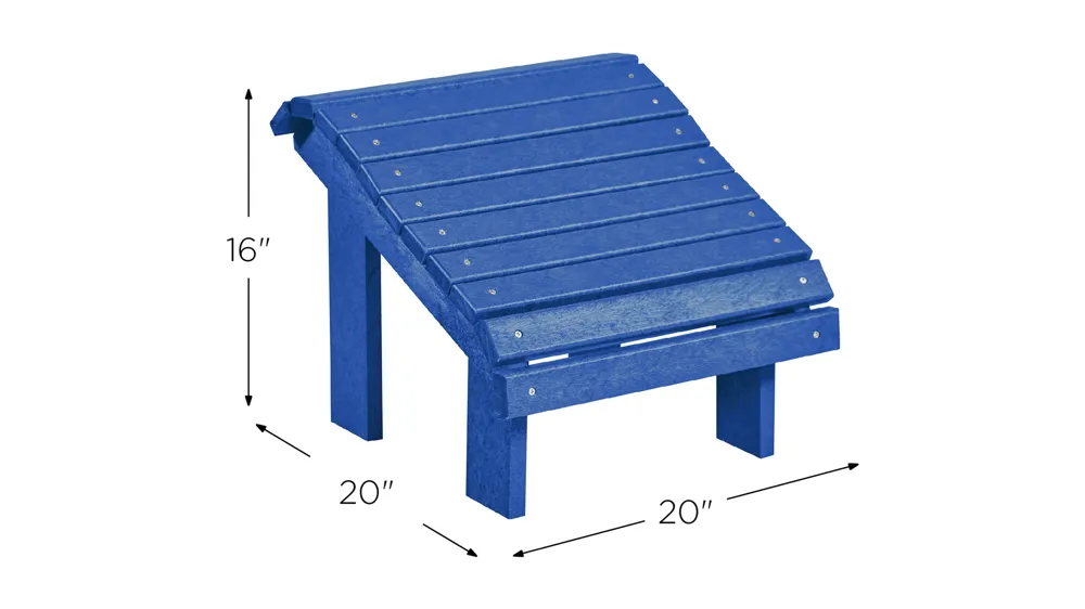 Generation Recycled Outdoor Premium Adirondack Footstool Dimensions