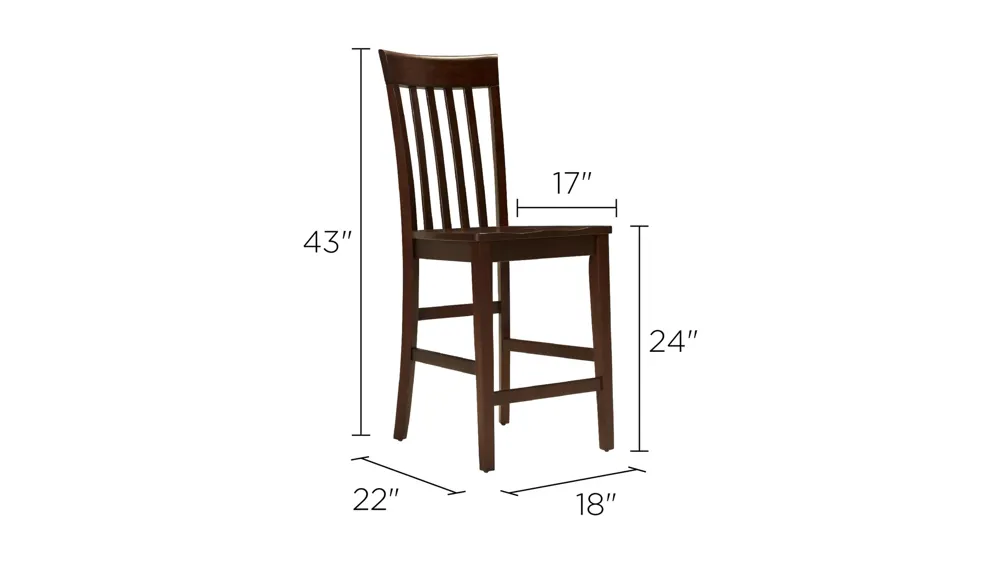 52nd Street Counter Stool Dimensions
