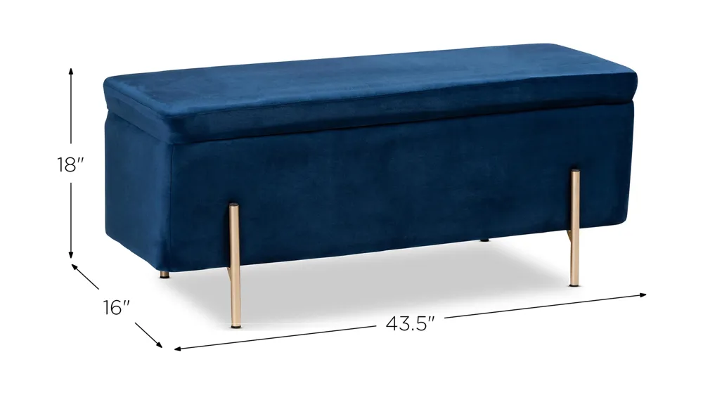 Rockwell Upholstered Storage Bench Dimensions